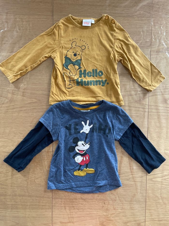 Lot 2 t-shirt manches longues Disney - photo numéro 1