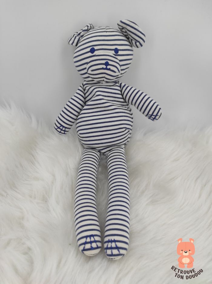 Doudou Ours rayé Petit Bateau