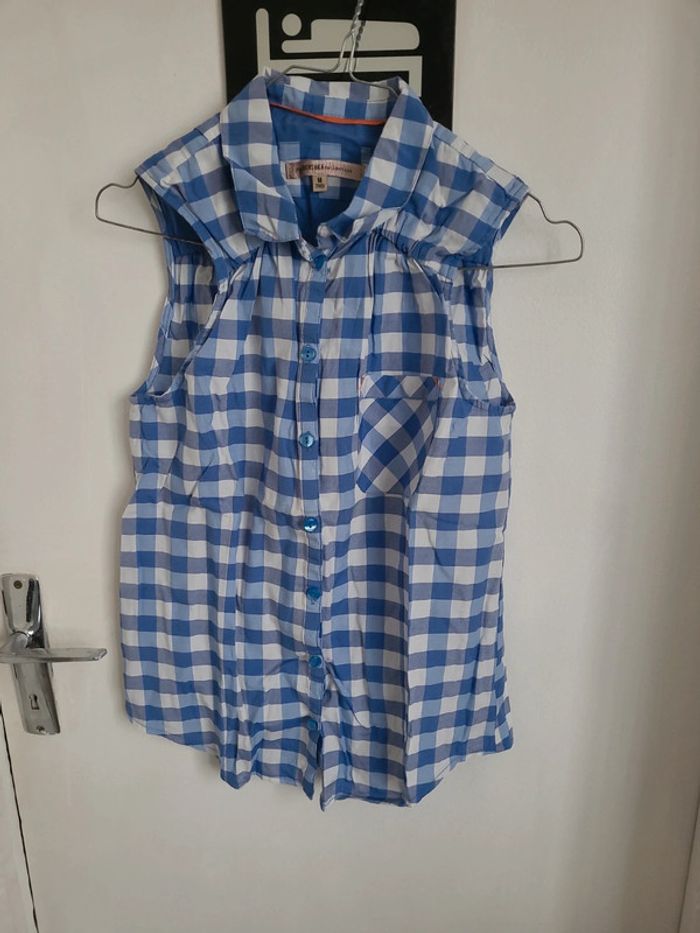 Chemise sans manche bleu