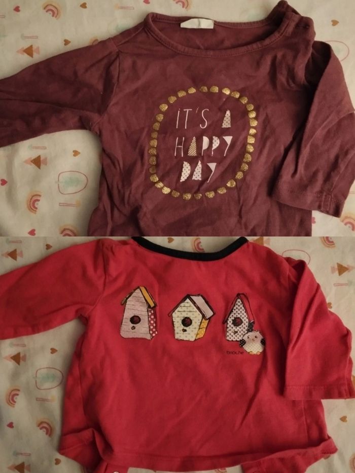 Lot  13 tee shirt manche longue 3 mois fille - photo numéro 8