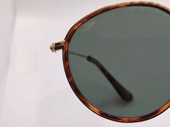 Lunettes de soleil Ray ban Classic Round plaqué or fabriquées aux USA par bausch e lomb - photo numéro 5
