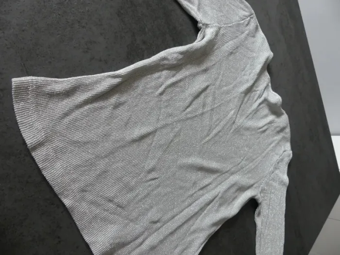 Haut gris argenté Camaïeu S - photo numéro 5