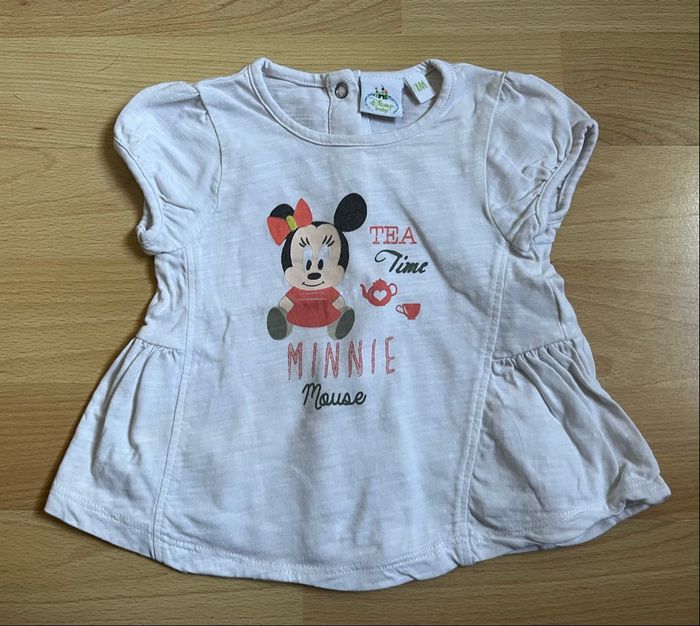 T-shirt blanc Minnie 1M - photo numéro 1