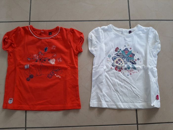Lot de 9 tee shirts manches courtes fille 18 mois - photo numéro 2