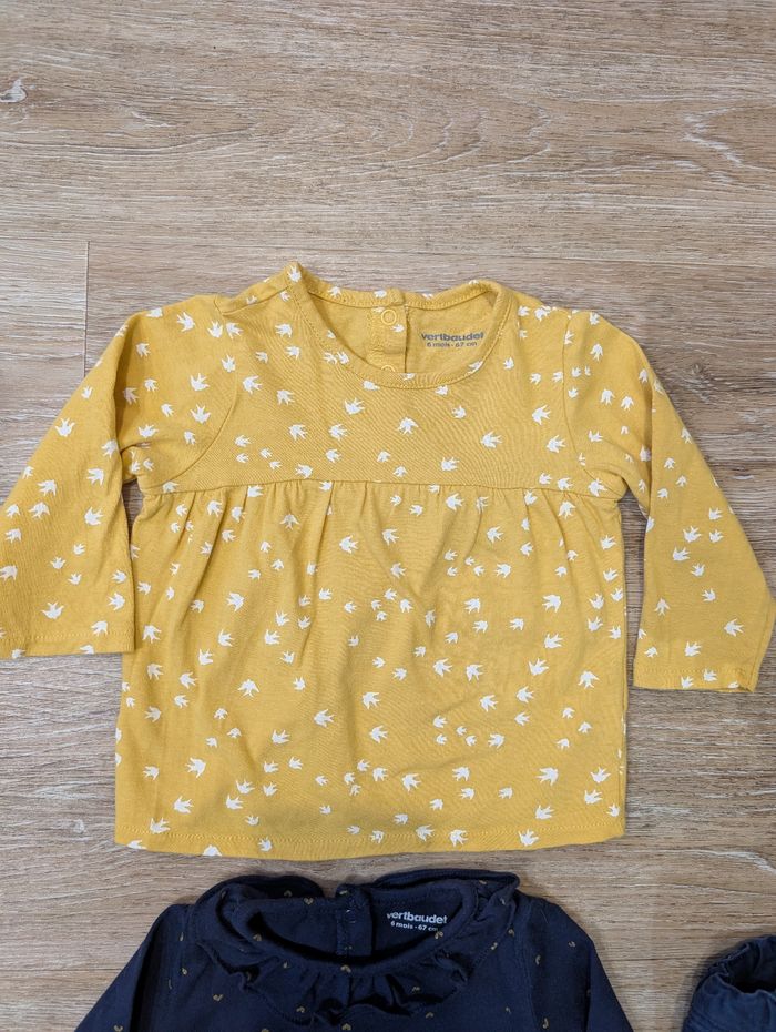 Lot 2 hauts et 1 pantalon 6 mois bébé fille - photo numéro 7