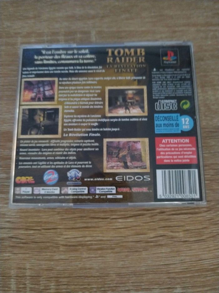Jeu ps1 Tomb raider - photo numéro 3