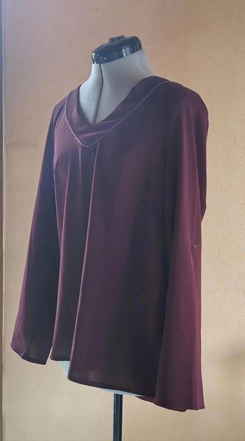 Blouse bordeaux Akoz, femme, L/40