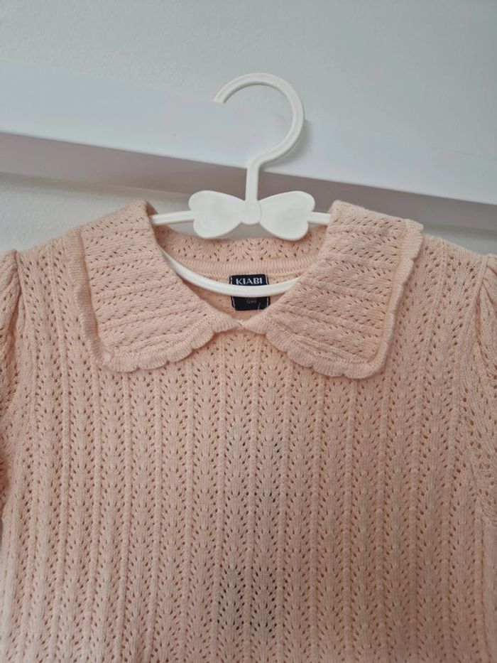 Robe tricot maille rose abricot 24mois neuve - photo numéro 7