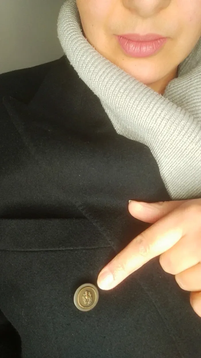 Duffle-coat Wool and Cashemere noir, vintage, homme, taille L - photo numéro 10