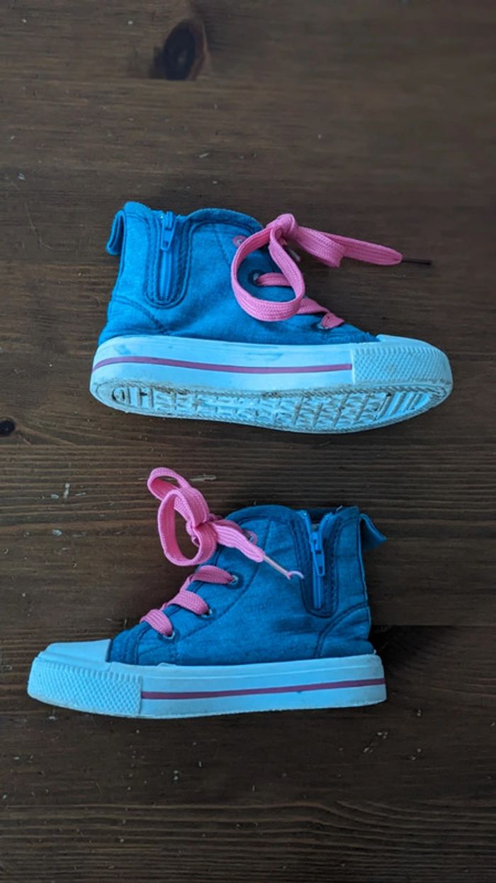 Basket haute en tissu bleu et rose In extenso 22 - photo numéro 4