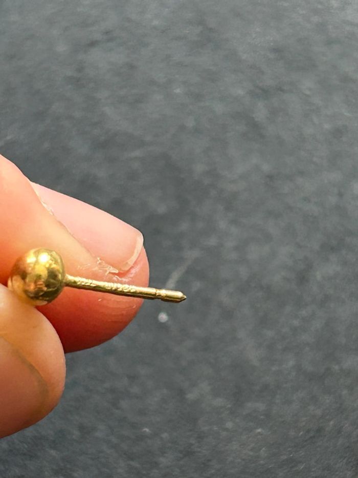 Belle paire de boucles d’oreilles pendantes en or 18 carats avec perles femme TBE - photo numéro 9