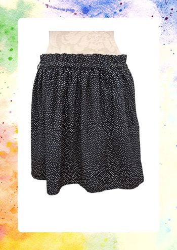 Jupe à pois noir blanche mango taille L 40