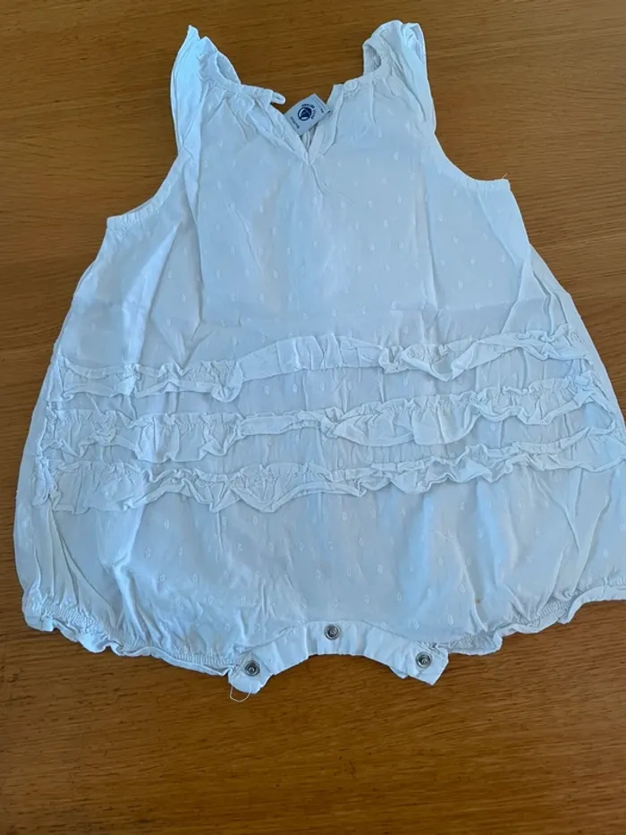 Combinaison short coton petit bateau 18 mois - photo numéro 2