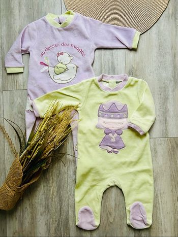 Lot de deux pyjamas chauds - 6 mois