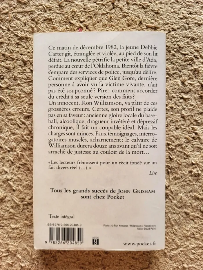 Livre "L'accusé" de John Grisham - The innocent Man - photo numéro 2
