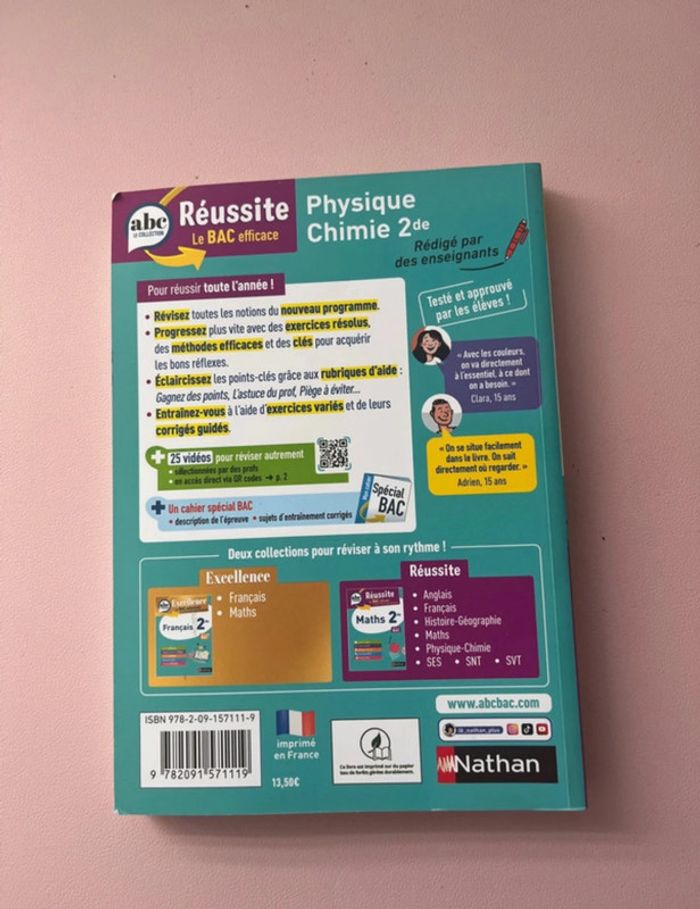 livre « réussir le bac » physique chimie 2nde - photo numéro 2