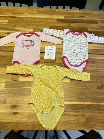 Lot de 3 bodies manches longues