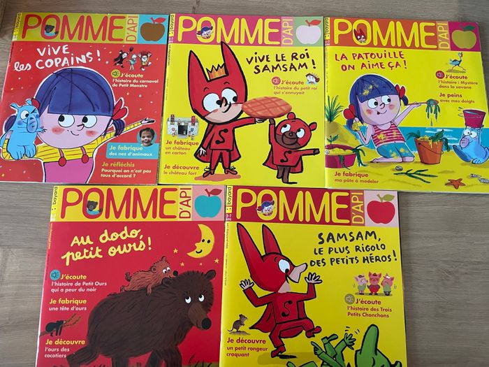 Lot de 5 revues pomme d’api