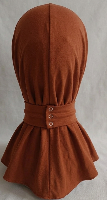 Sous-hijab Ninja Terracotta – Fermeture fonctionnelle (Petit prix)