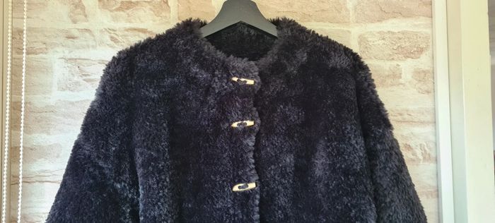 Blouson/doudoune noir fait main - photo numéro 7