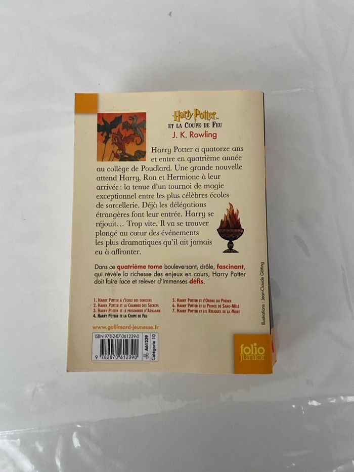 Livre Harry Potter et la coupe de feu Folio Édition - photo numéro 2