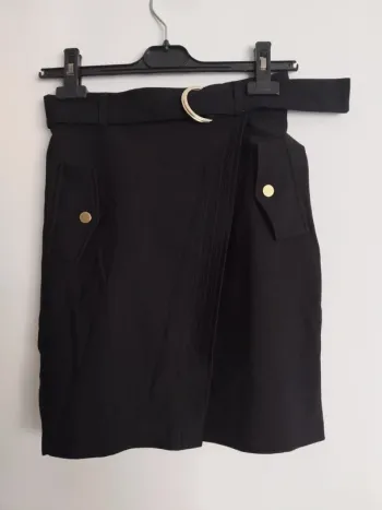 Jupe portefeuille avec ceinture