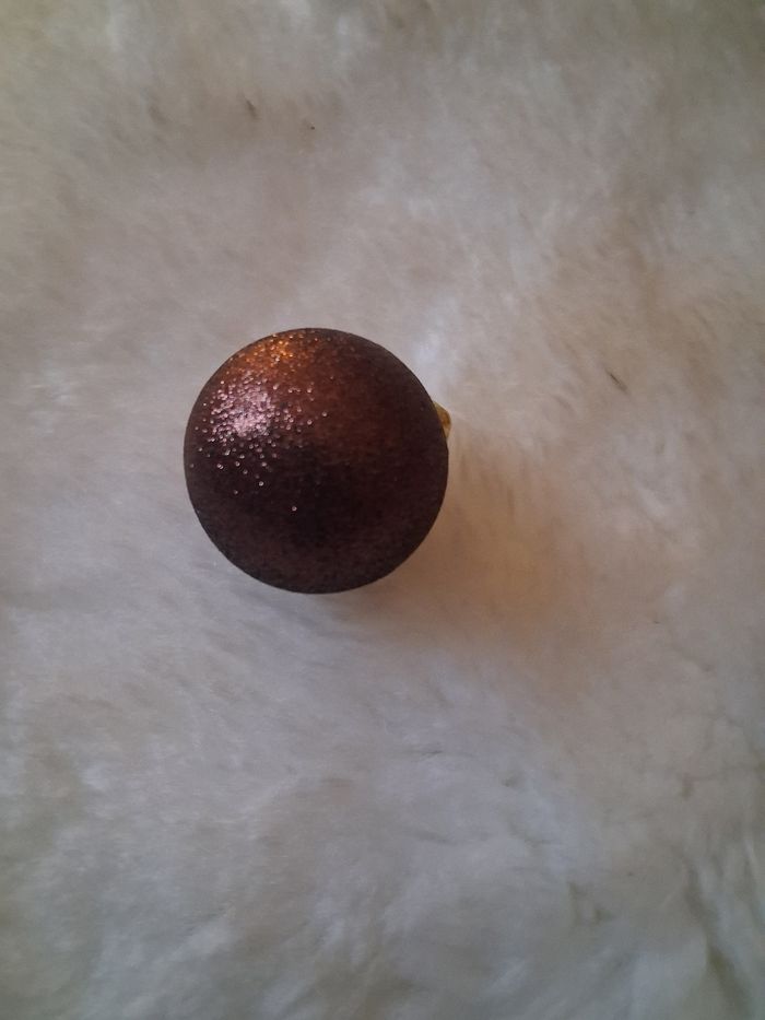 Lot de 4 boules de Noël 🎄 marron et doré - photo numéro 5