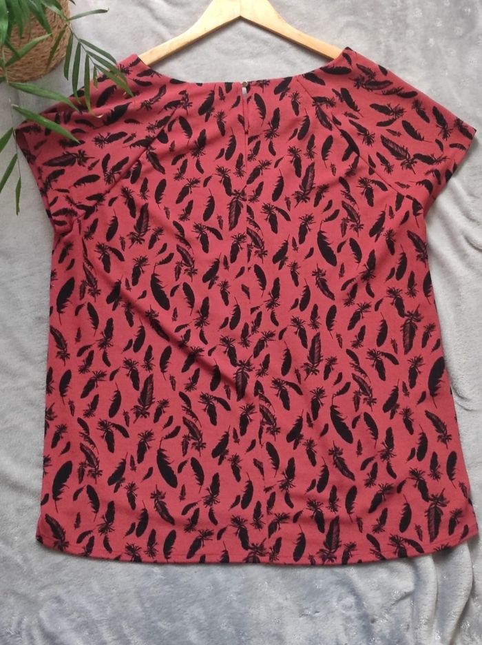 Blouse imprimée plume taille unique - photo numéro 6