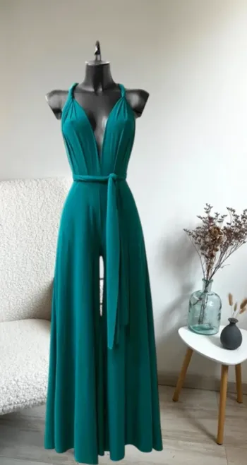 Sublime combinaison plusieurs positions taille unique couleur bleu vert canard