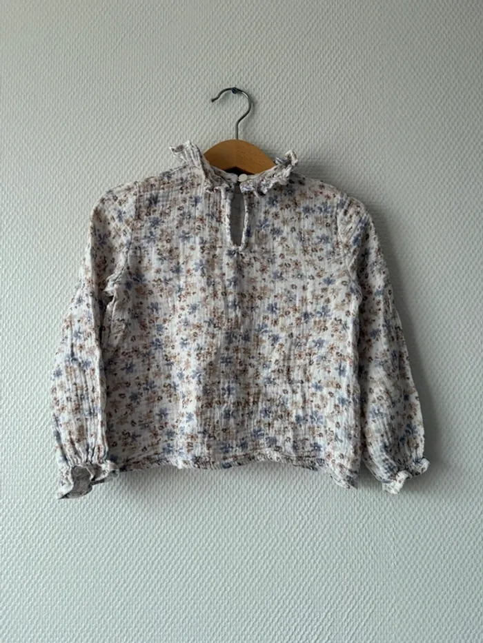 Magnifique blouse fleurie manches longues - photo numéro 2