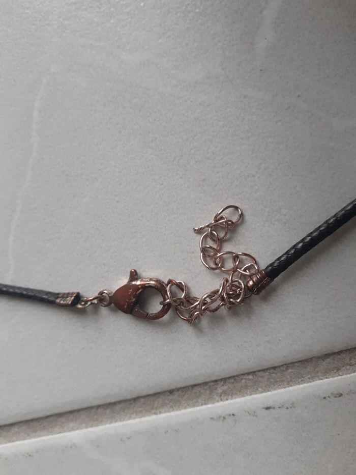 Collier perles bleu noir - photo numéro 3