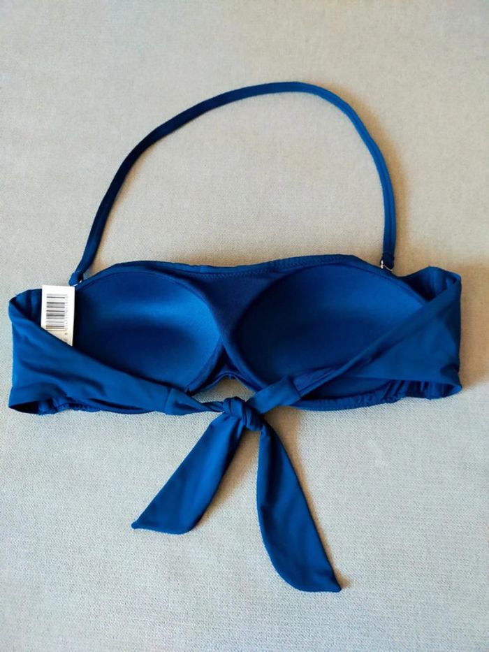 Haut de bikini bleu bandeau – 6 exemplaires – Taille 80 (équiv. 90B / 36-38) - photo numéro 2