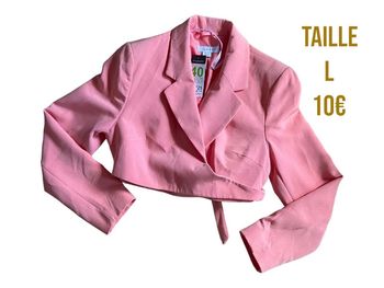 Blazer crop corail Primark taille L neuve avec étiquette