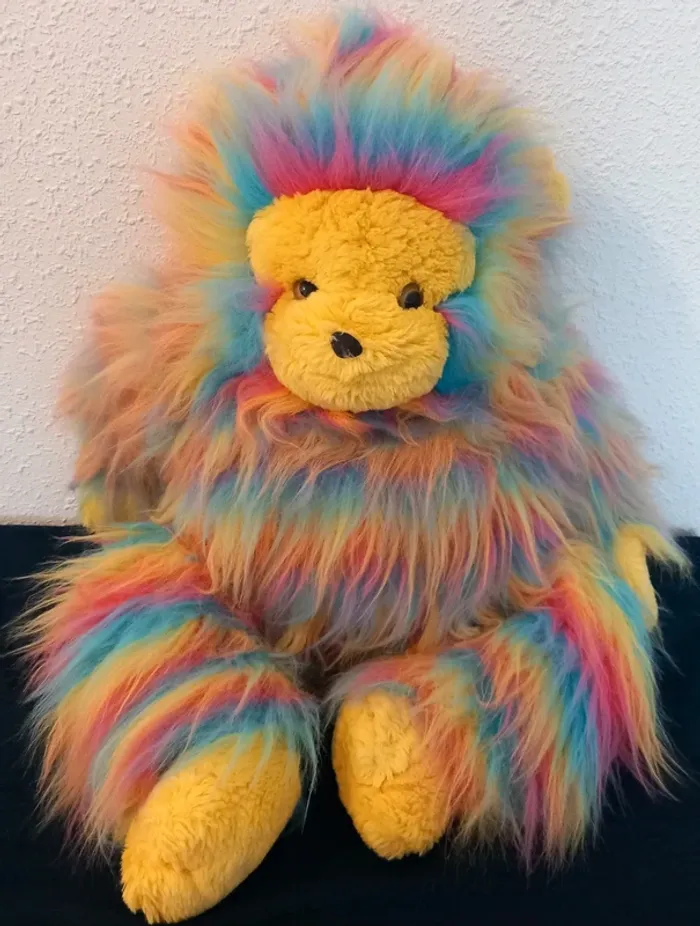 Peluche singe Ajena vintage 68cm multicolore