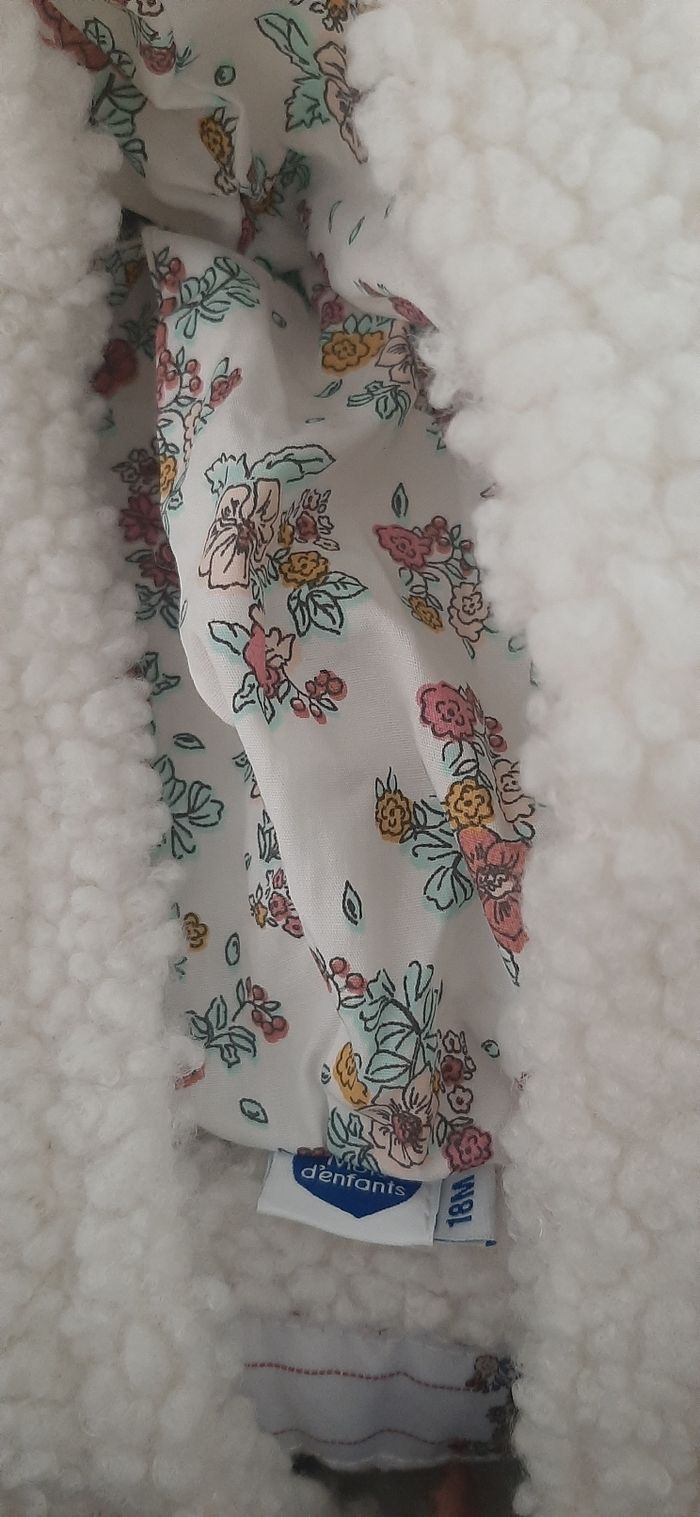 Manteau effet laine 18mois - photo numéro 2