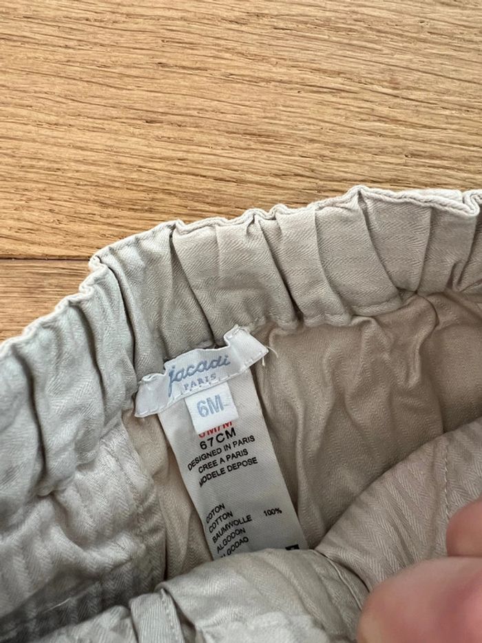 Pantalon beige jacadi 6 mois très bon état - photo numéro 3