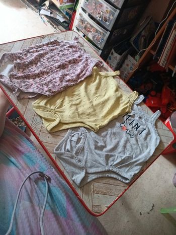 3 bodis débardeur 12mois jusqu'à  76cm