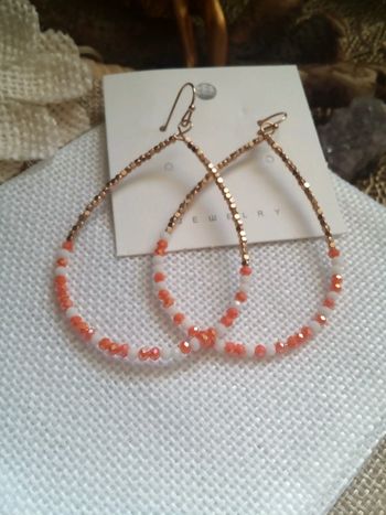 Boucles d'oreilles hématite et perles de rocailles