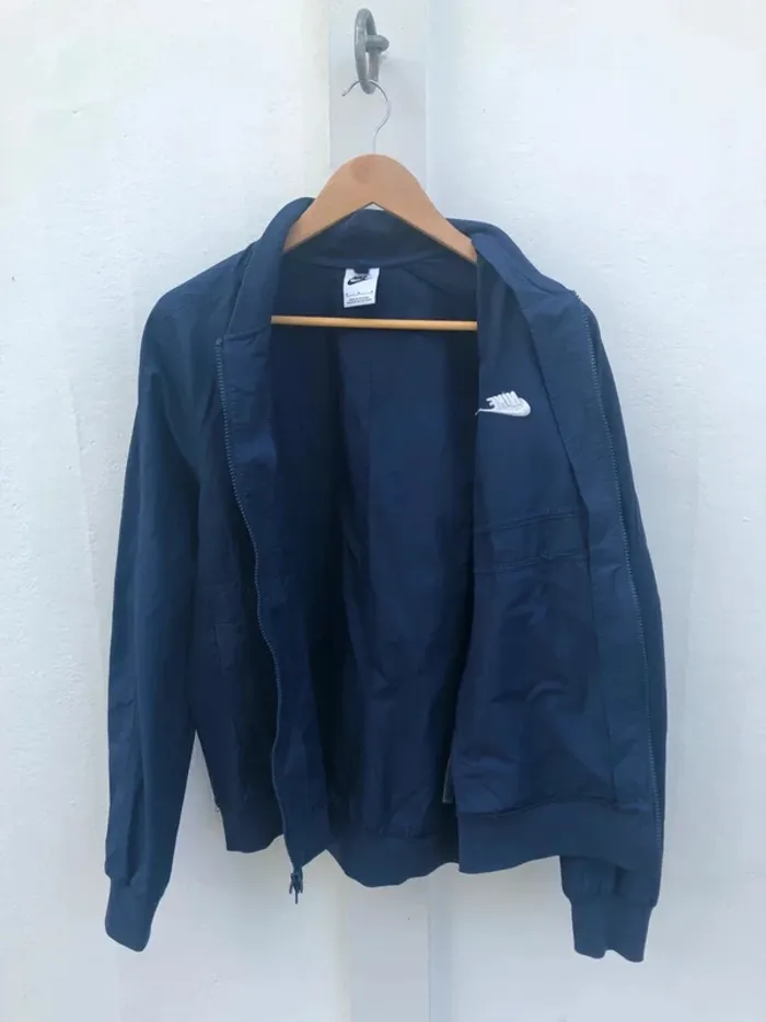 Nike Full Zip Bomber Jacket Navy blue Mens M - photo numéro 10