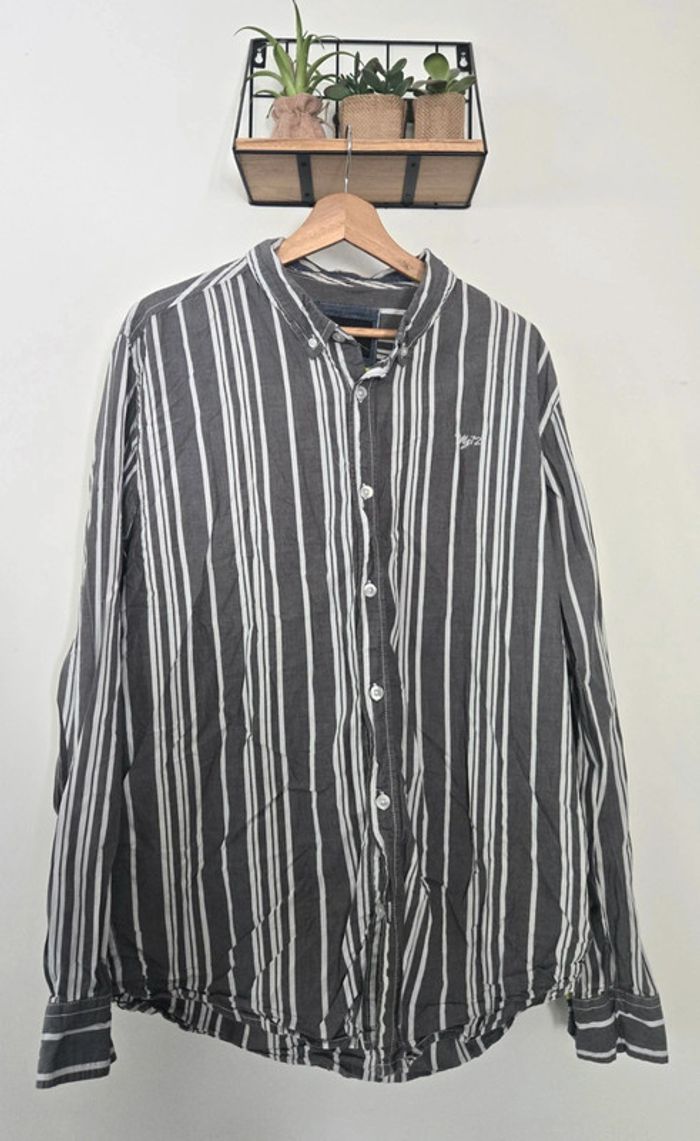 Chemise grise et blanche MZ72 taille XXL