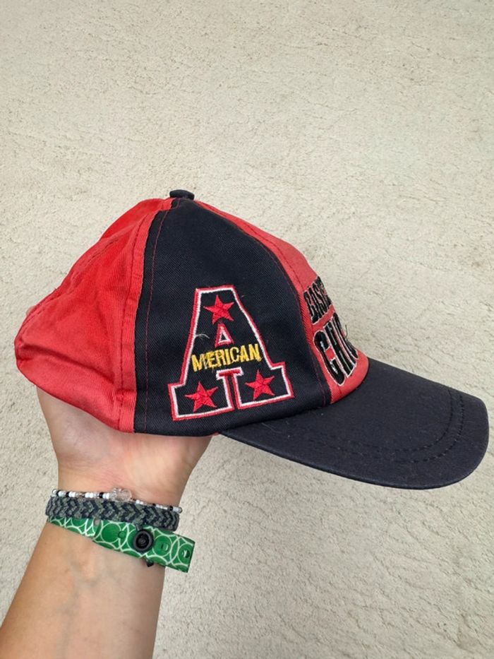 Casquette Chicago Bulls Vintage NBA Noir et rouge - photo numéro 5