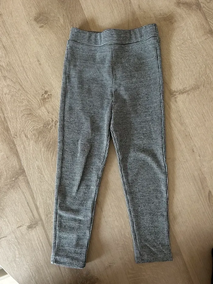 Legging pied de poule noir et blanc