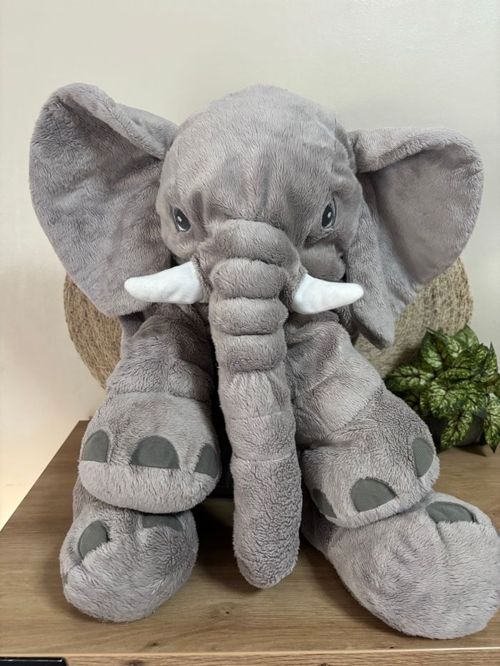 Grande peluche éléphant gris 60 cm IKEA - photo numéro 2