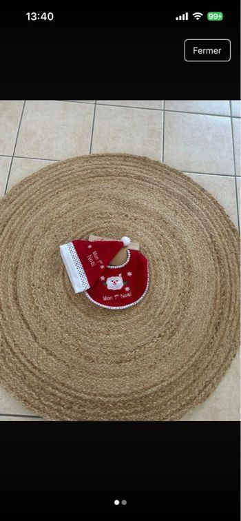 Bavoir et bonnet « mon 1er  Noël »