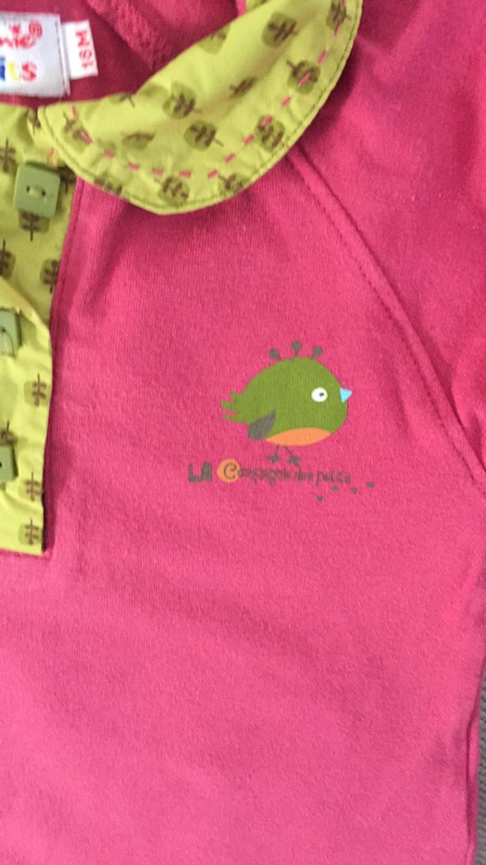 Tee shirt /polo 18 mois oiseau . La compagnie des petits - photo numéro 2