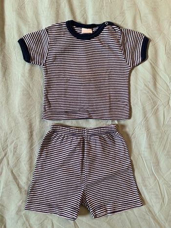 Ensemble t-shirt et pantalon marinière