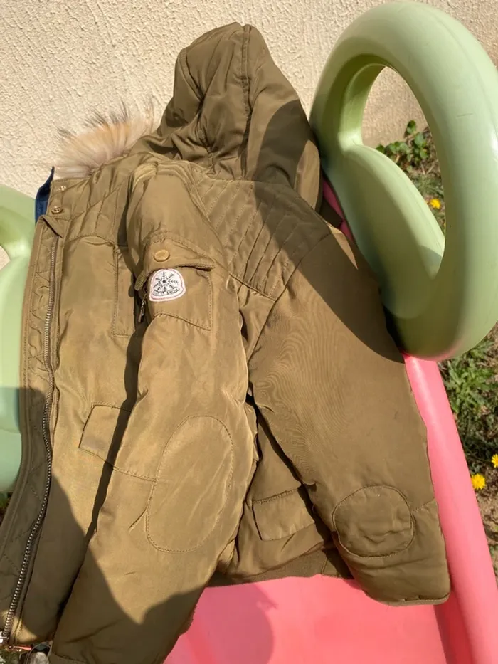 Blouson doudoune parka manteau capuche fourrure cyrillus 8 ans - photo numéro 13