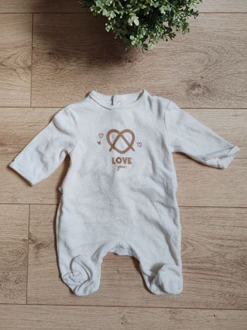 Pyjama velour 1 mois Kiabi 🌸