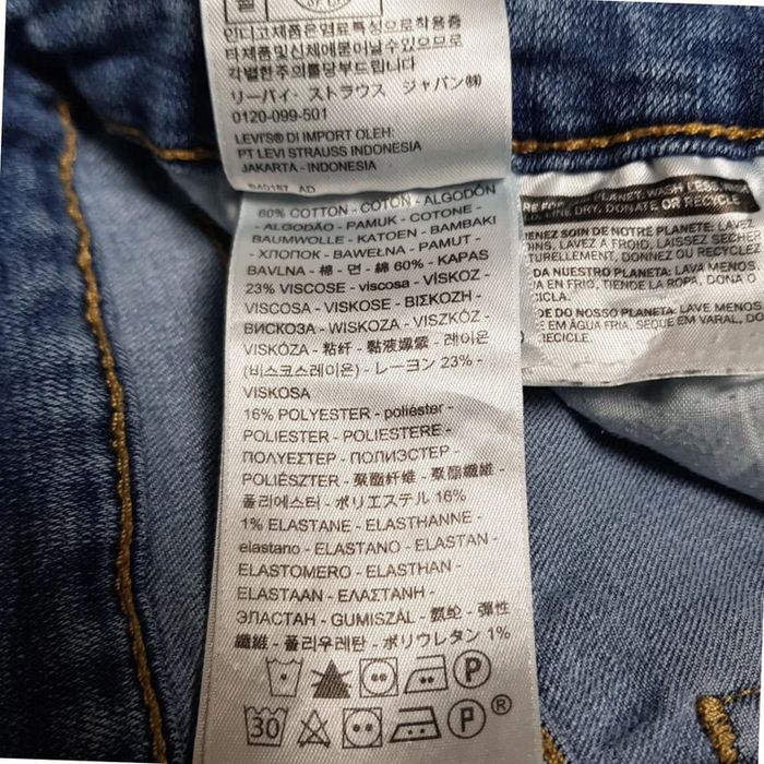 Jean Levi's 711 Skinny W27 L28 Bleu - photo numéro 11