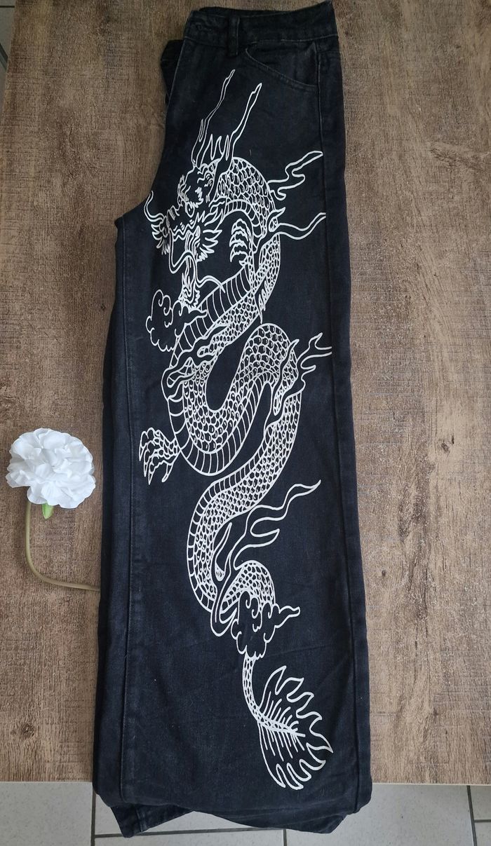 Jean motif dragon - photo numéro 2
